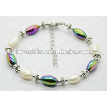 Fashion 2012 Joya Hematite Rainbow Beads Anklet